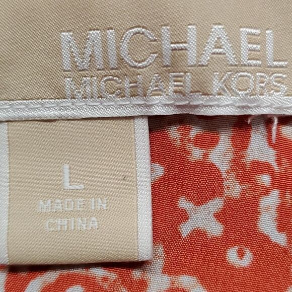 MICHAEL KORS sleevless orange blouse. Size large. 6" exposed zipper. - Picture 6 of 9
